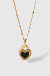 Contrast Heart Pendant Necklace - Shah S. Sahota